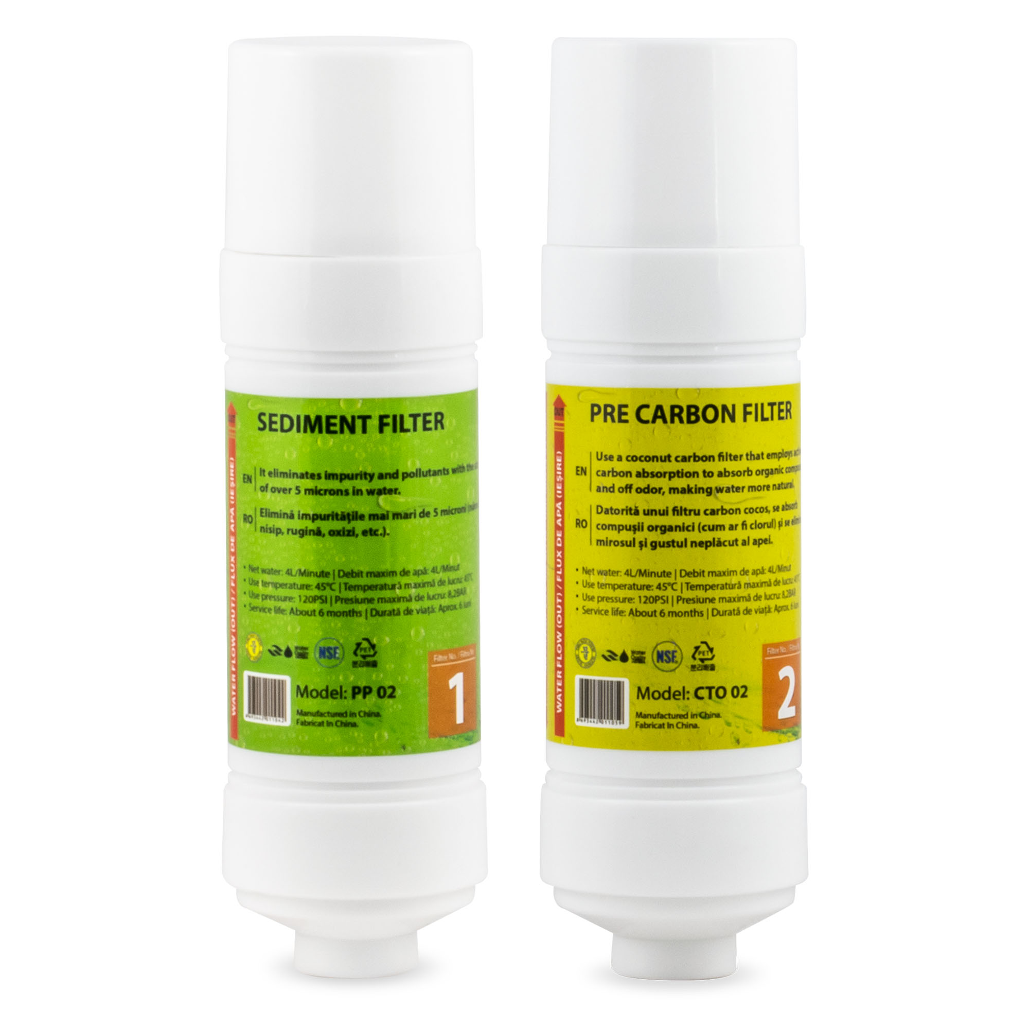 Set filtre dozator Zass (Sediment si Precarbon) de schimb la 6 luni pentru dozatoarele de birou WFRS 05, alb - imagine 3